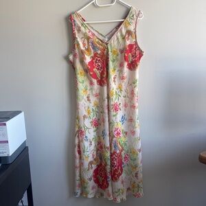 Vintage Gilmour Floral Sleeveless Dress Large